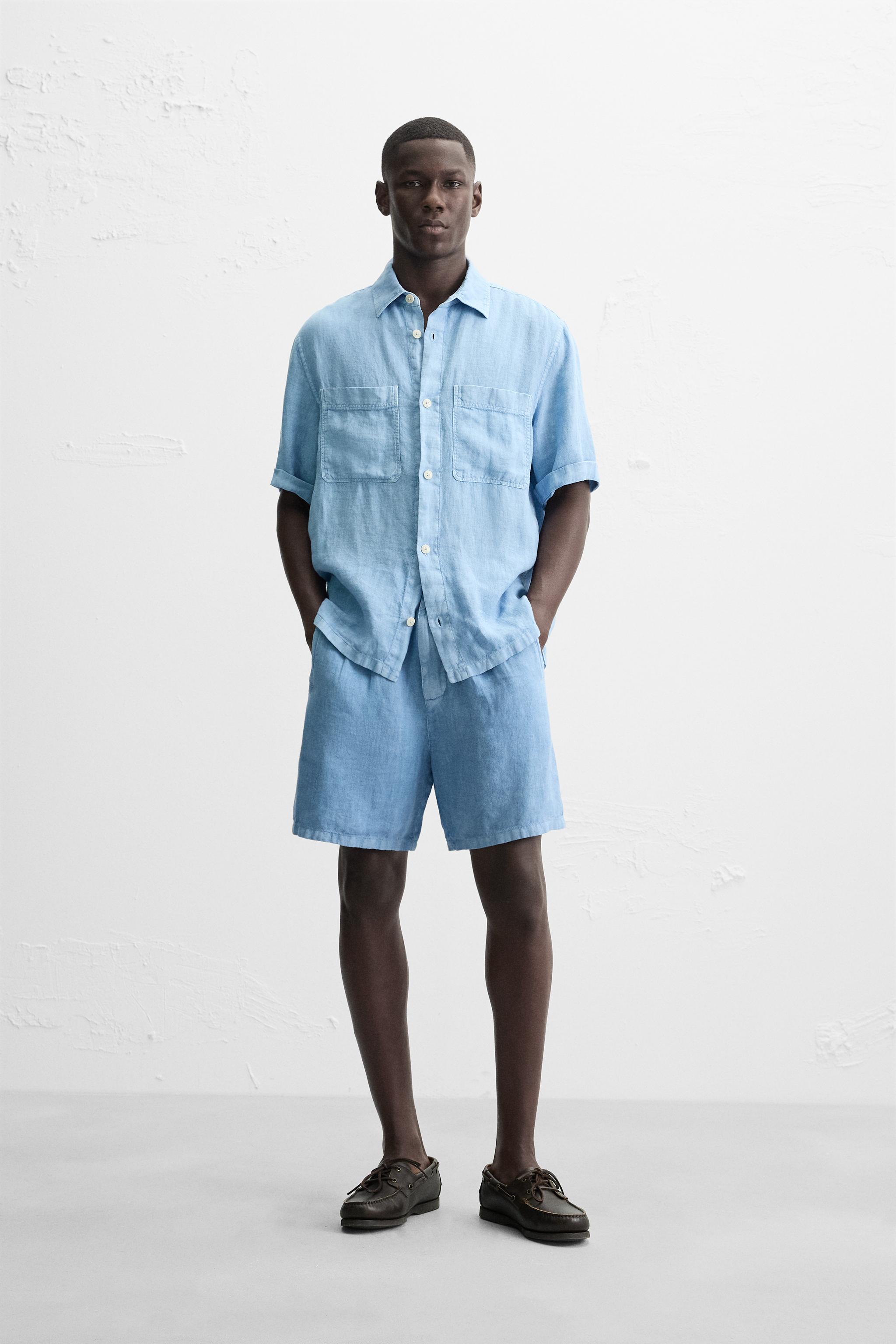 Denim Outfit Pantaloncini Uomo Pantaloni Corti Jeans Corti Bianchi