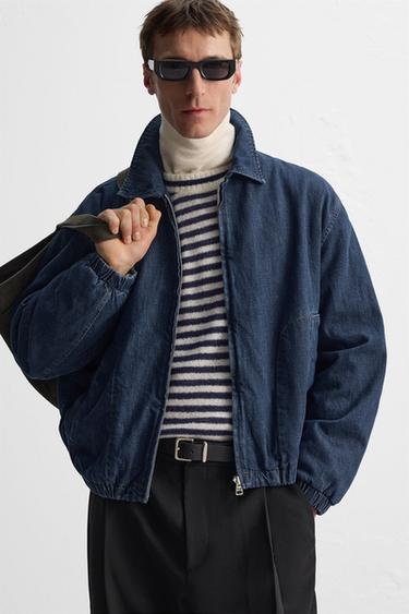 GEWATTERTE JEANSJACKE - Blau von Zara