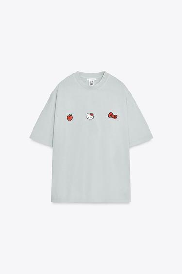 HELLO KITTY © 2025 SANRIO WASHED EFFECT T-SHIRT - Grey by Zara