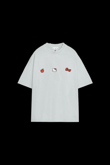 HELLO KITTY © 2025 SANRIO WASHED EFFECT T-SHIRT - Grey by Zara - Image 0