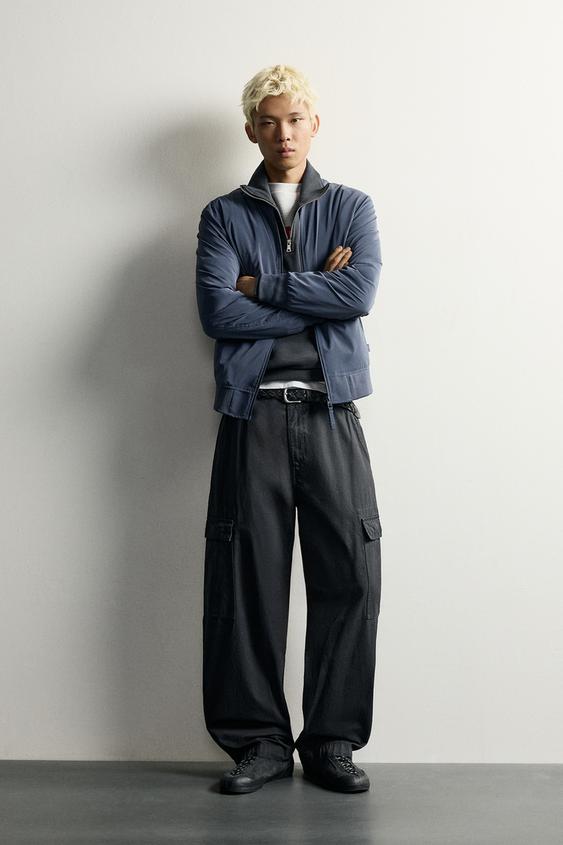 TECHNICAL BOMBER JACKET - Navy blue by Zara - Image 0