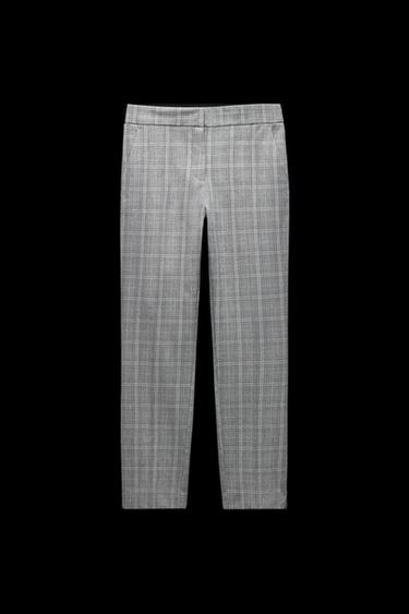 SOFT CROPPED TROUSERS - Grey / Beige by Zara