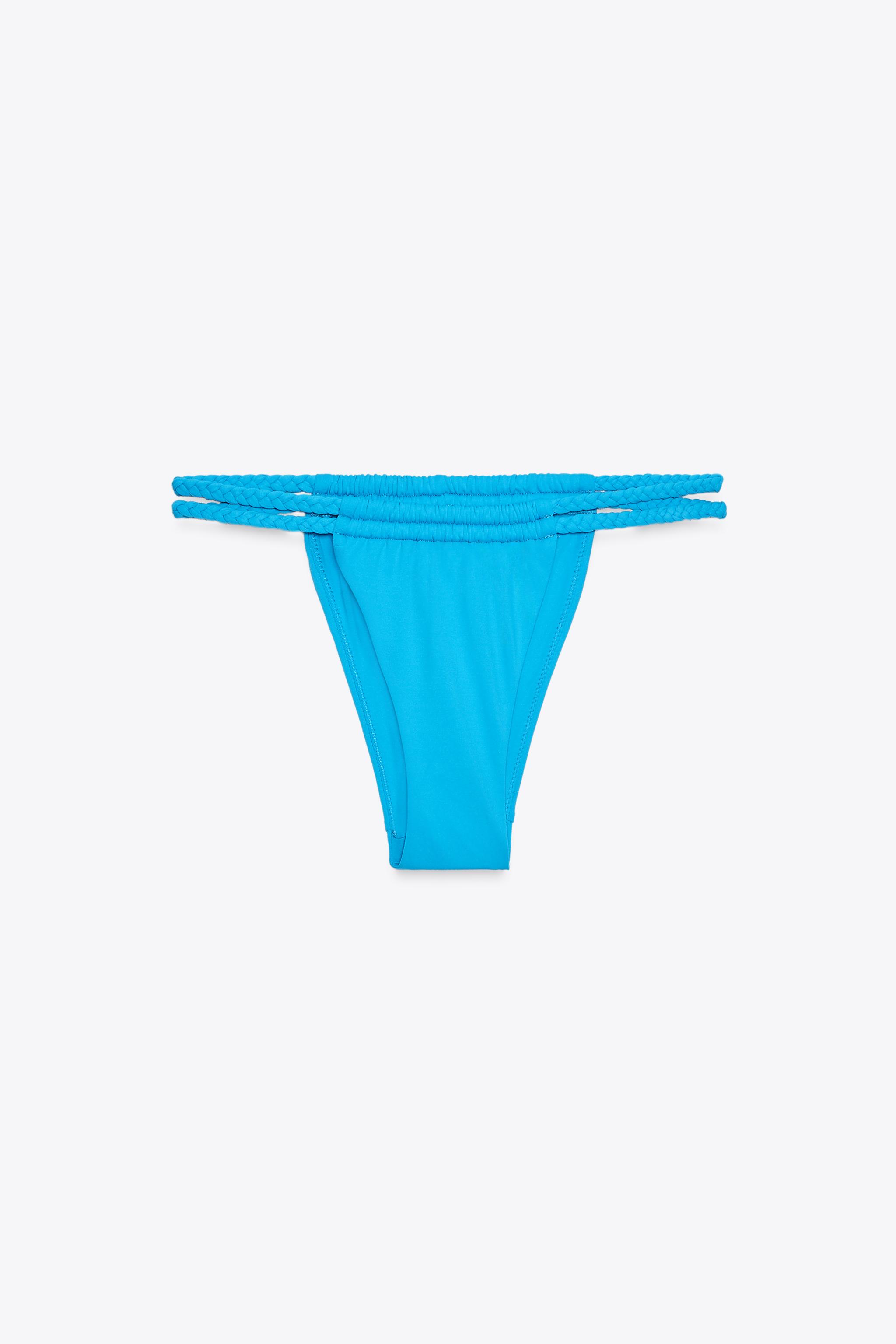 ブレードカーテンビキニボトム - ターコイズブルー | ZARA Japan