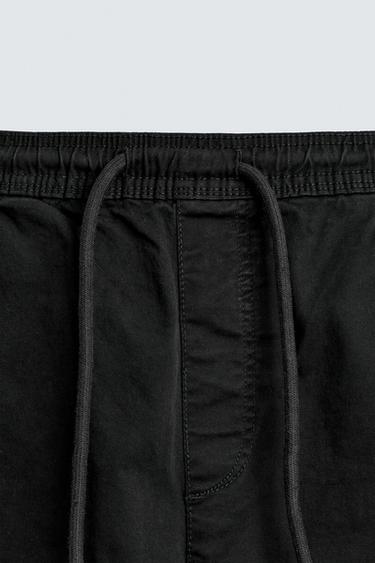 BERMUDA CARGO RELAXED FIT DÉLAVÉ - Noir de Zara - Image 8