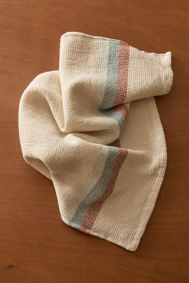 WAFFLE-KNIT TEA TOWEL - Ecru by Zara - Image 5