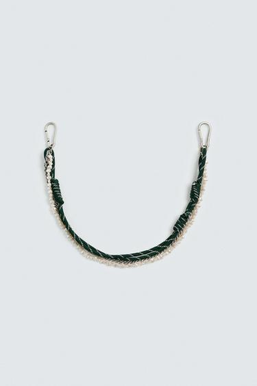 CHAIN WITH CORD DETAIL - Silver by Zara