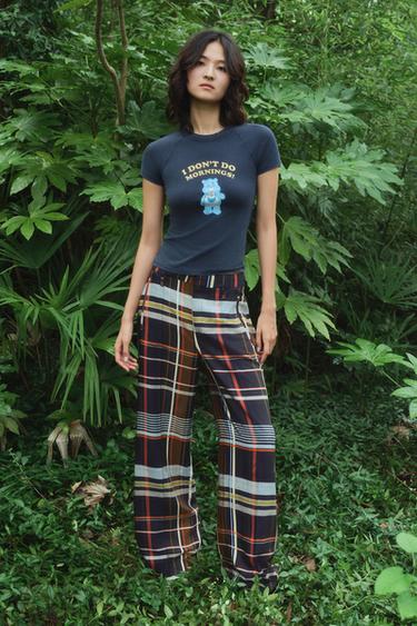 Zara ZW COLLECTION 格紋長褲 - 多色