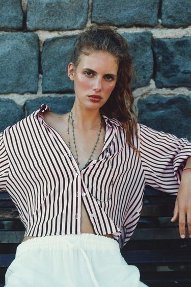 CHEMISE À RAYURES ET MANCHES BOUFFANTES - Multicolore de Zara - Image 3