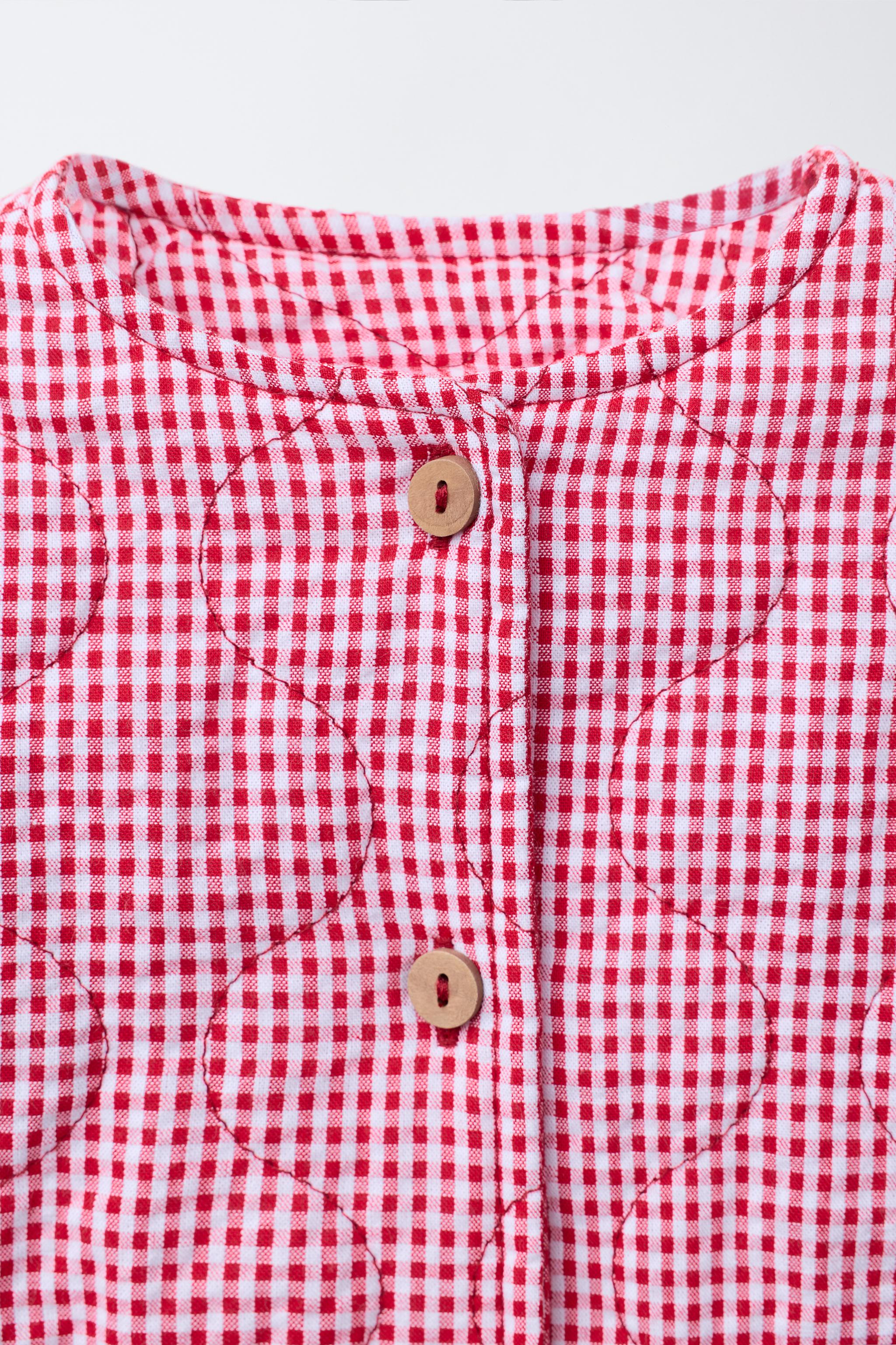 VESTE MATELASSÉE À CARREAUX VICHY