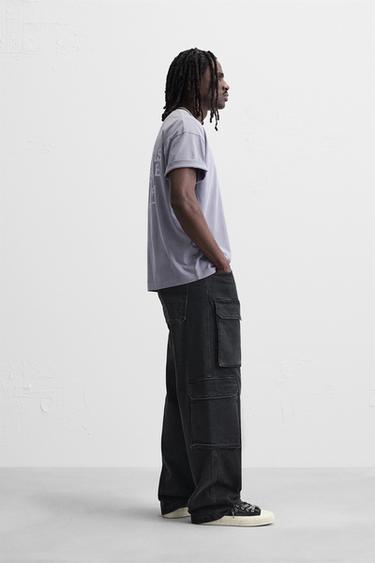COMBINED PRINT T-SHIRT - Purple by Zara - Image 3