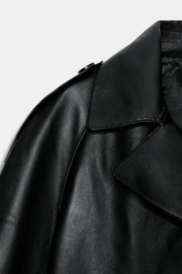BLOUSON EN CUIR ZW COLLECTION LIMITED EDITION - Noir de Zara - Image 7