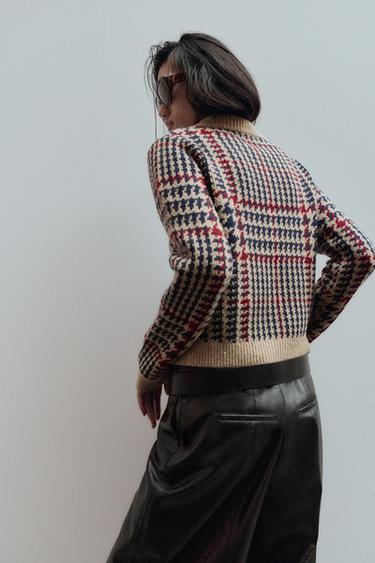 HOUNDSTOOTH WOOL JUMPER - Multicoloured by Zara - Image 3