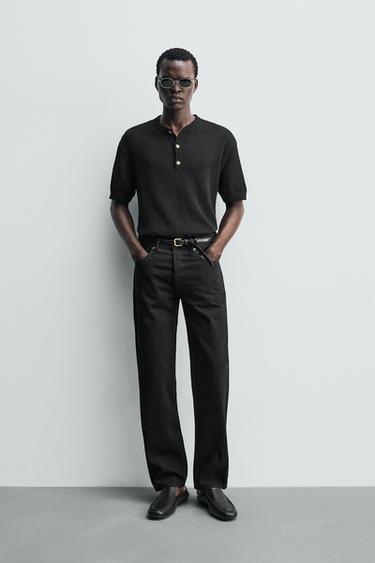 HAUT EN MAILLE COL TUNISIEN - Noir de Zara - Image 0