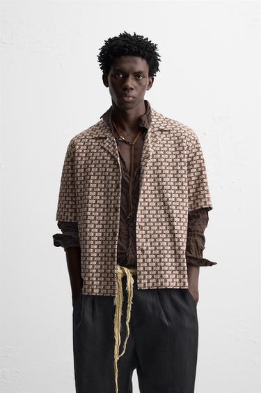 TEXTURED SHIRT - Brown by Zara