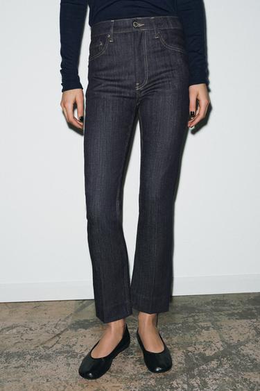 ZW COLLECTION MID-RISE BOOTCUT JEANS - Blue by Zara