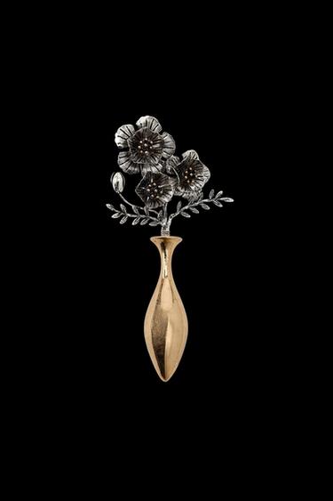 BROCHE COMBINADO FLOR - Oro / Plata de Zara - Imagen 0
