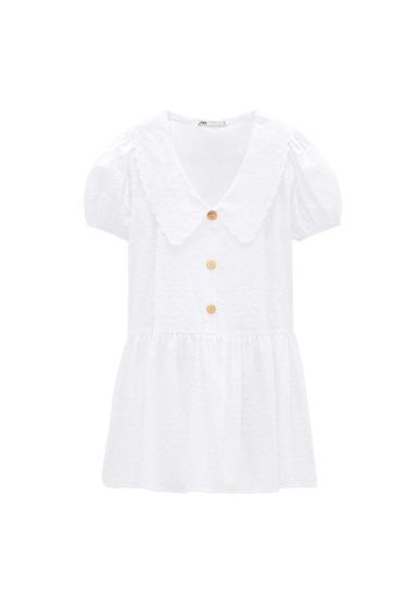 DOTTED MESH MINI DRESS
