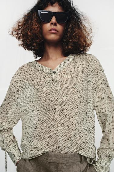 ZW COLLECTION PRINTED FLOWING SHIRT - Multicoloured by Zara