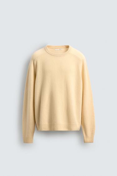 REGULAR FIT WOOL BLEND JUMPER - Butter by Zara