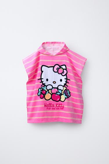 Zara 三麗鷗© HELLO KITTY 斗篷式毛巾布 - 深紫紅色