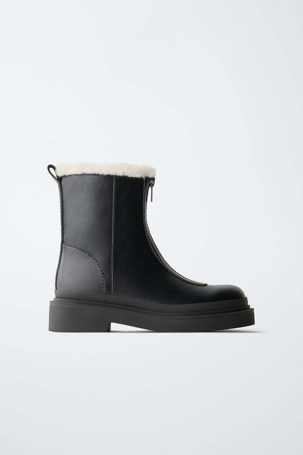 LINED ZIP ANKLE BOOTS