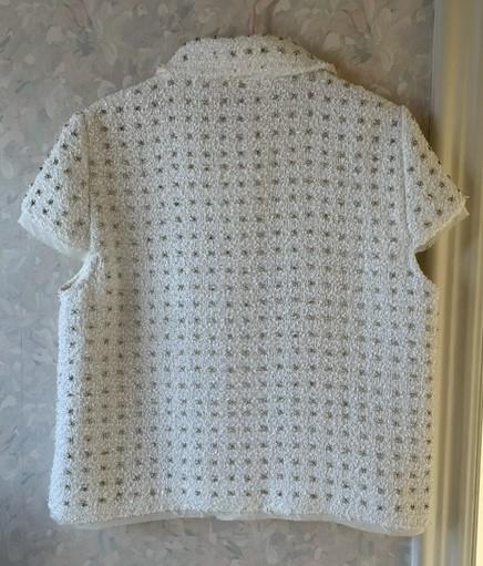 ZW COLLECTION TEXTURED JACKET WITH RHINESTONES - Image 3