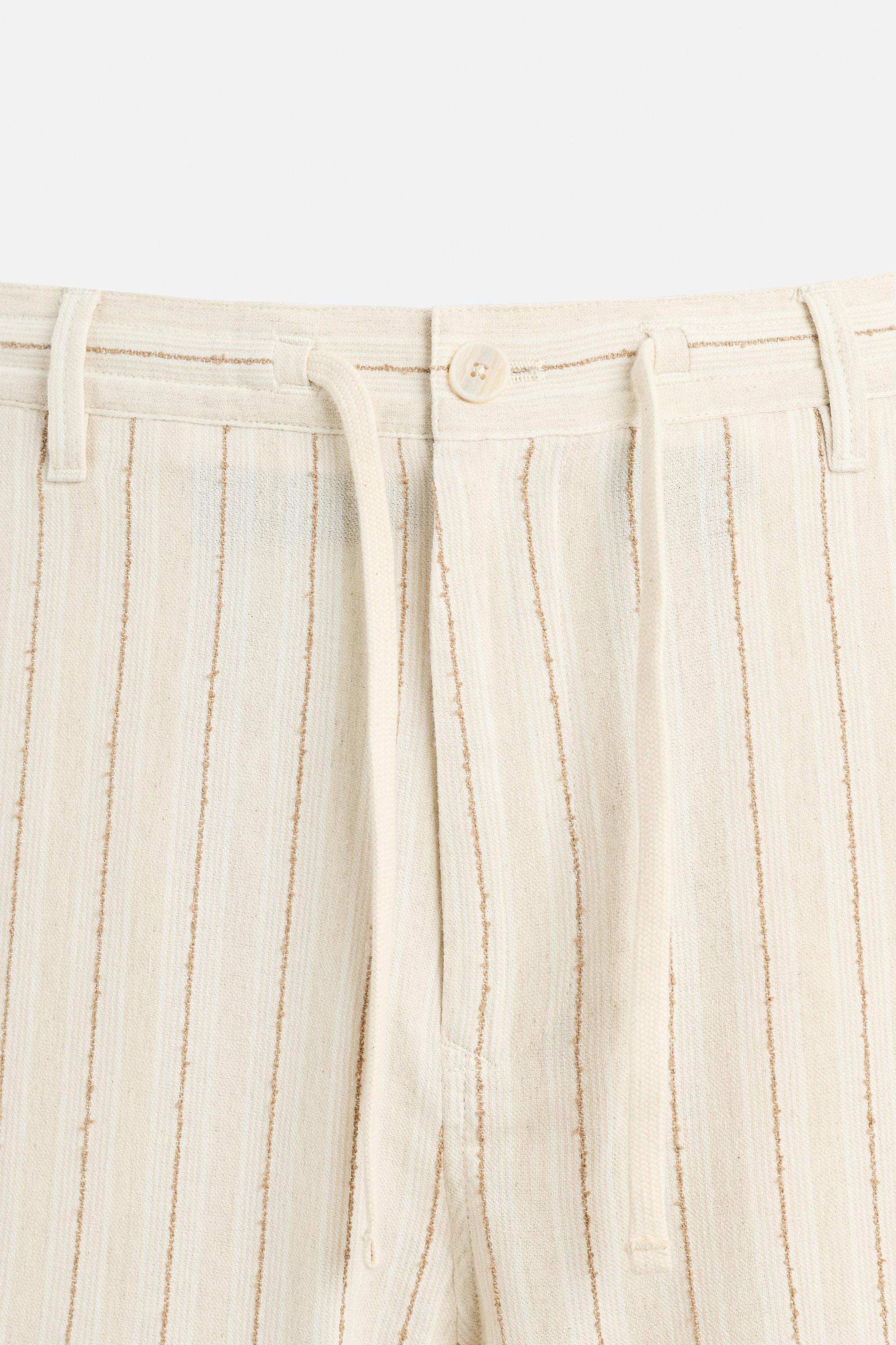 PANTALON JACQUARD RAYURES