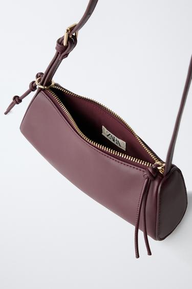 SOFT SHOULDER BAG - Burgundy Red by Zara - Image 3