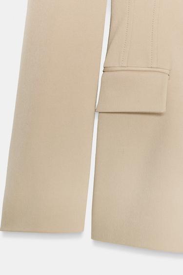 ONE-BUTTON TAILORED BLAZER - Sand by Zara - Image 5