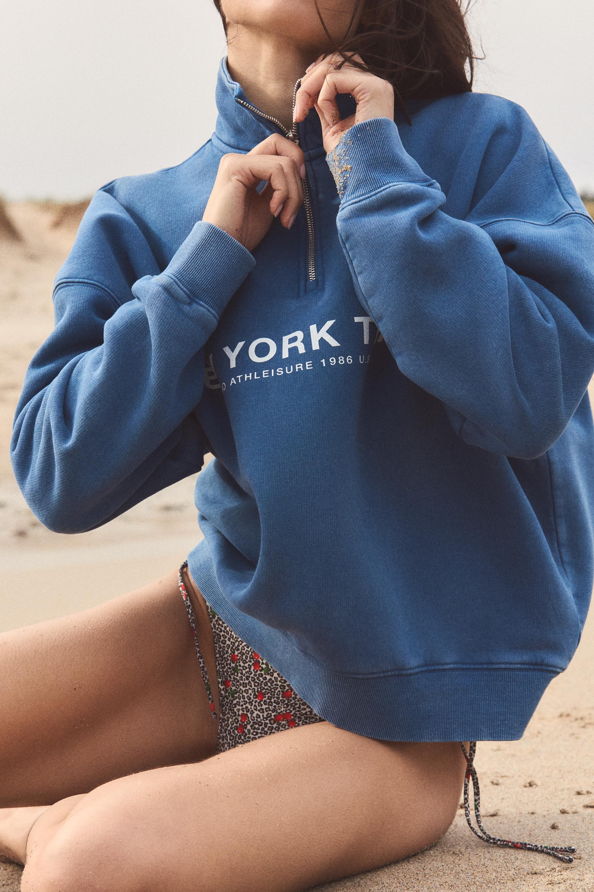 FADED SLOGAN SWEATSHIRT - Blue | ZARA Spain