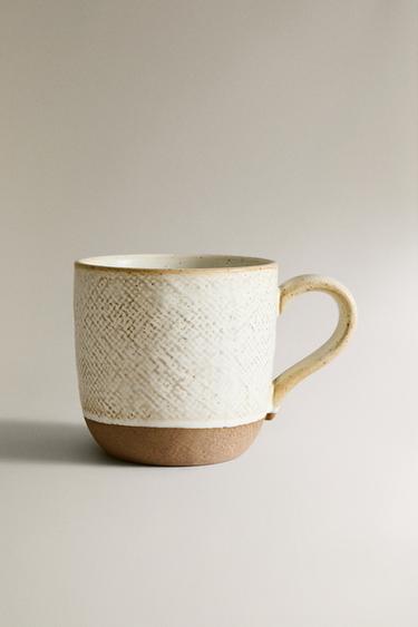 MUG WITH RAISED DESIGN - Сірувато-білий Zara