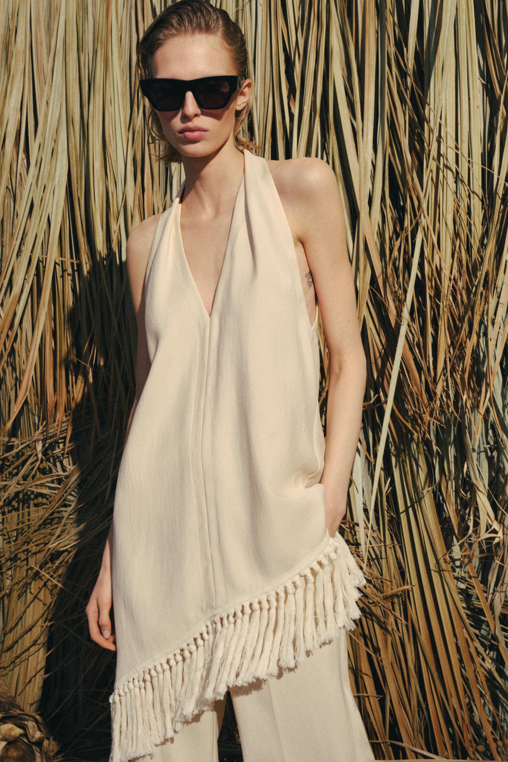 TOP HALTER À FRANGES ZW COLLECTION