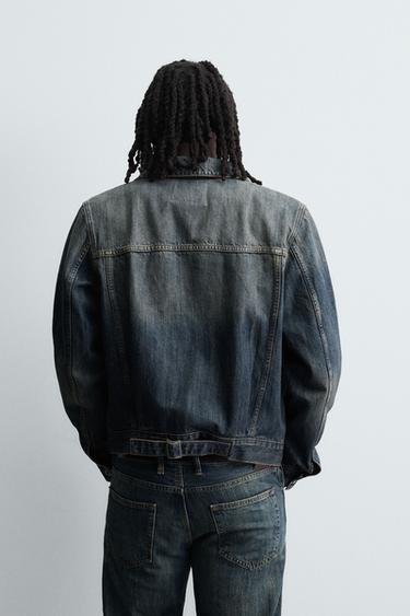 CROPPED FIT DENIM JACKET - Blue / Green by Zara - Image 2