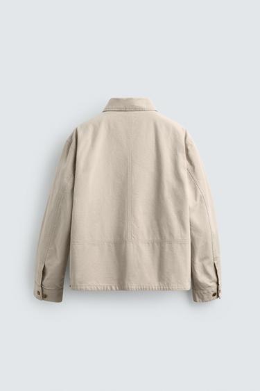 RELAXED FIT JACKET WITH POCKETS - Oyster-white by Zara - Image 8