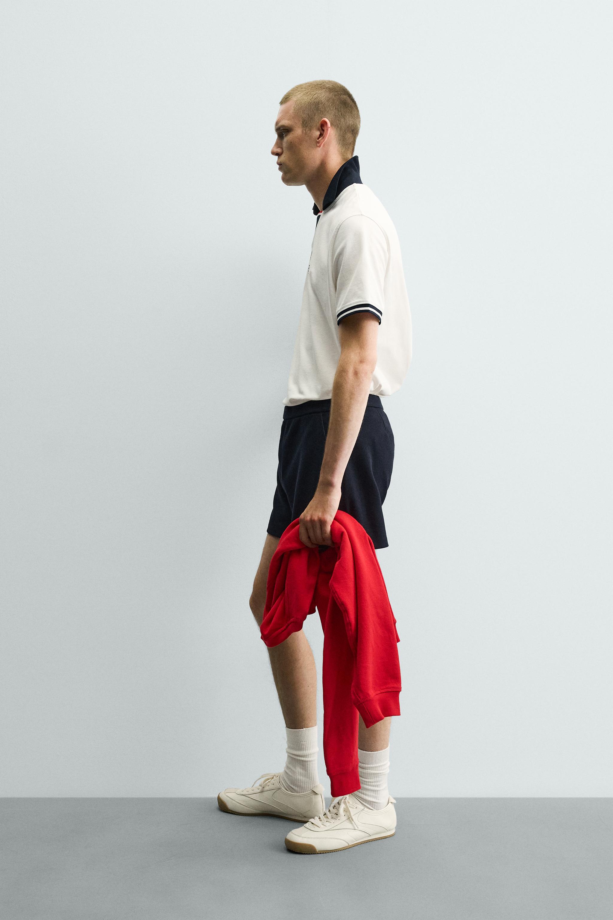 Мужские рубашки Zara USA 94 FIFA WORLD CUP™ FIFA CLASSICS CONTRAST POLO SHIRT — фото 4