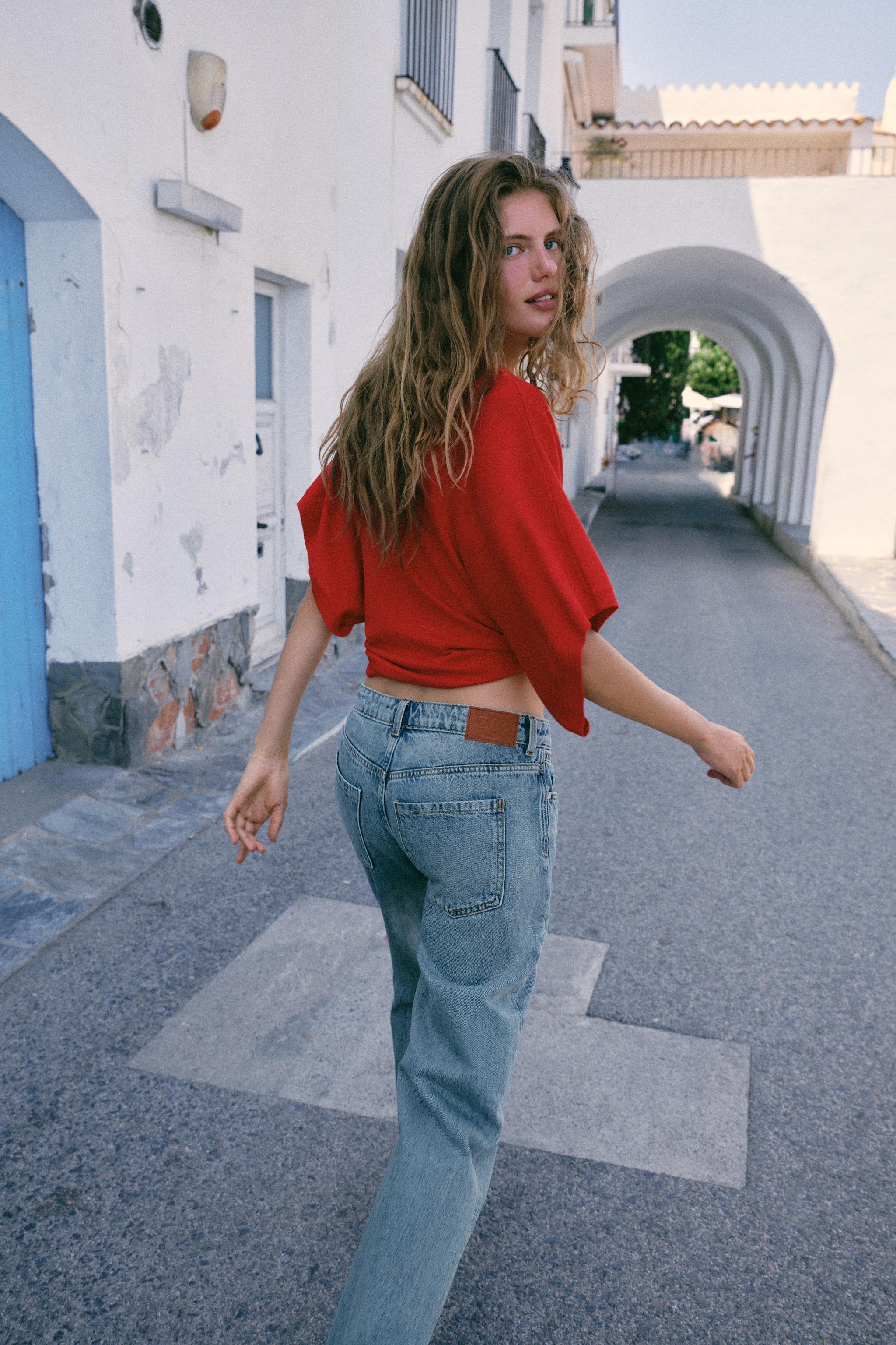 Zara Geniş Kollu Triko Top görsel 5