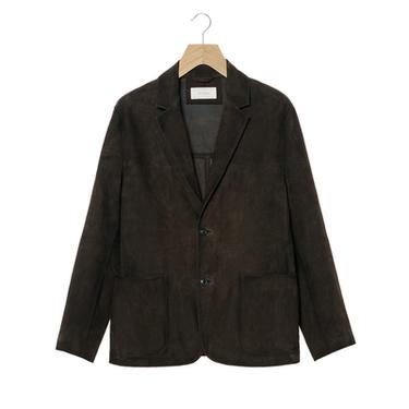 Zara ORIGINS SUEDE LEATHER BLAZER - Taupe gray