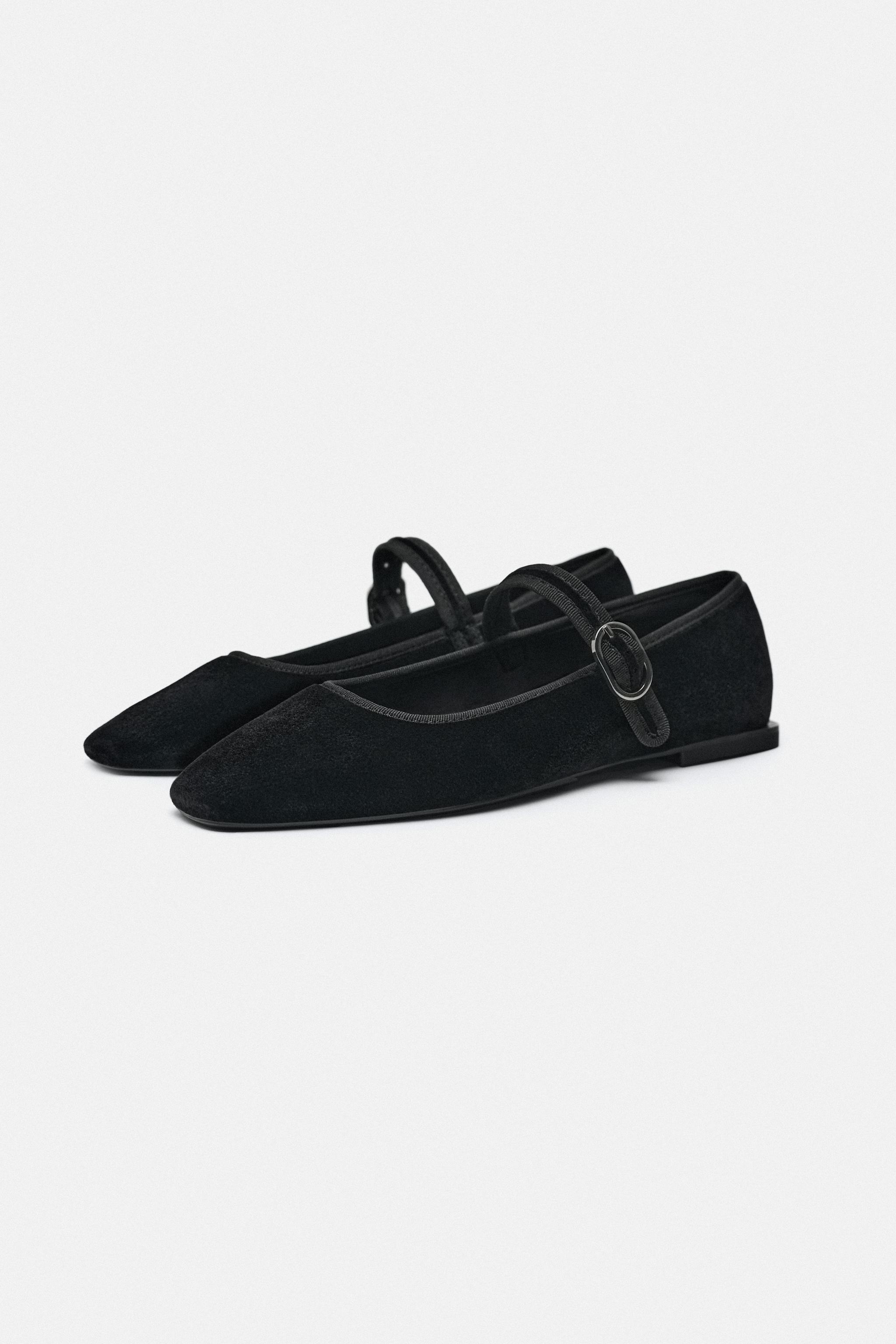 Zara velvet hot sale shoes