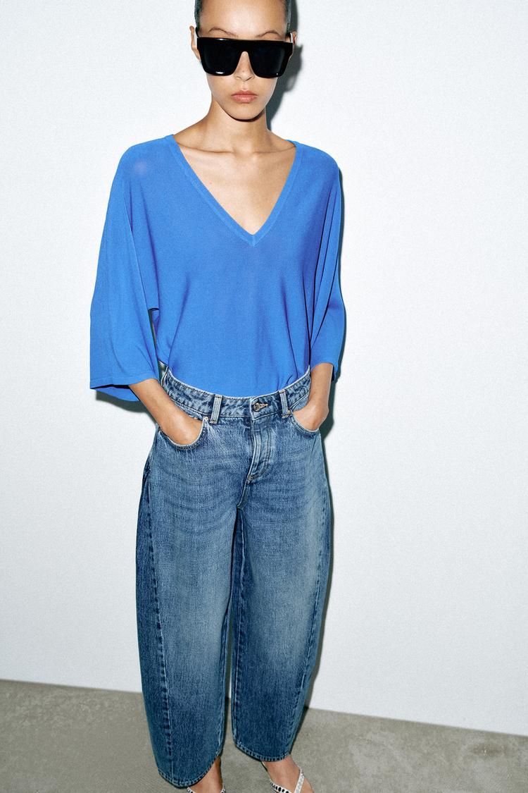 Jeans Z1975 de cintura alta con costuras tipo barril 3