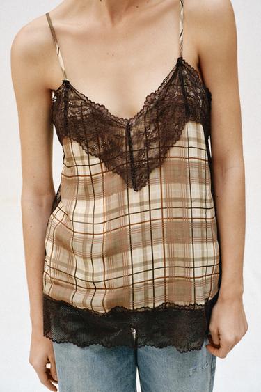 CHECK CAMISOLE TOP - Multicoloured by Zara - Image 4