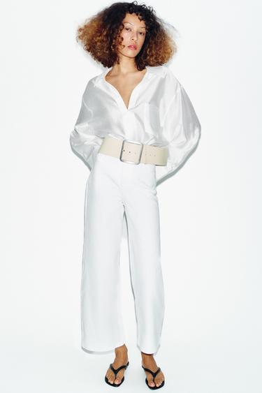 Z1975 HIGH-WAIST COMFORT CULOTTES - White by Zara