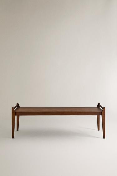 Zara LONG WOODEN BENCH - Brown - Image 0
