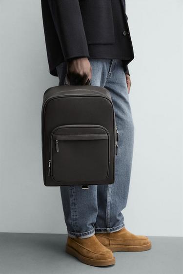 TEXTURED BACKPACK - Brown by Zara - Image 2