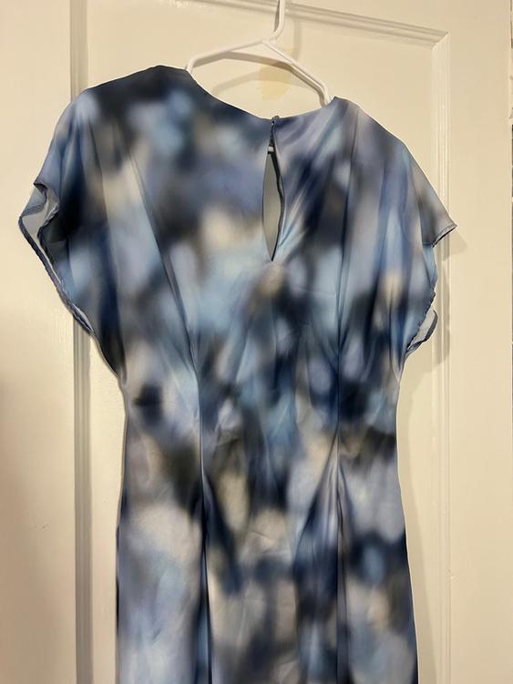 SATIN EFFECT TIE-DYE MIDI DRESS - Image 3