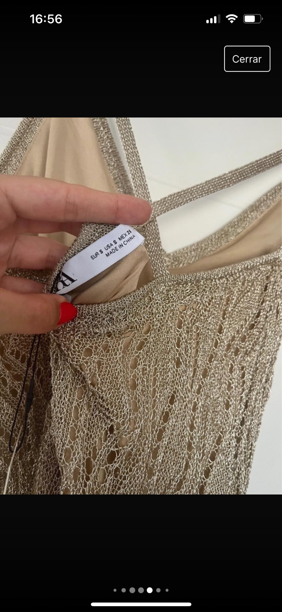 METALLIC THREAD KNIT DRESS - Image 6