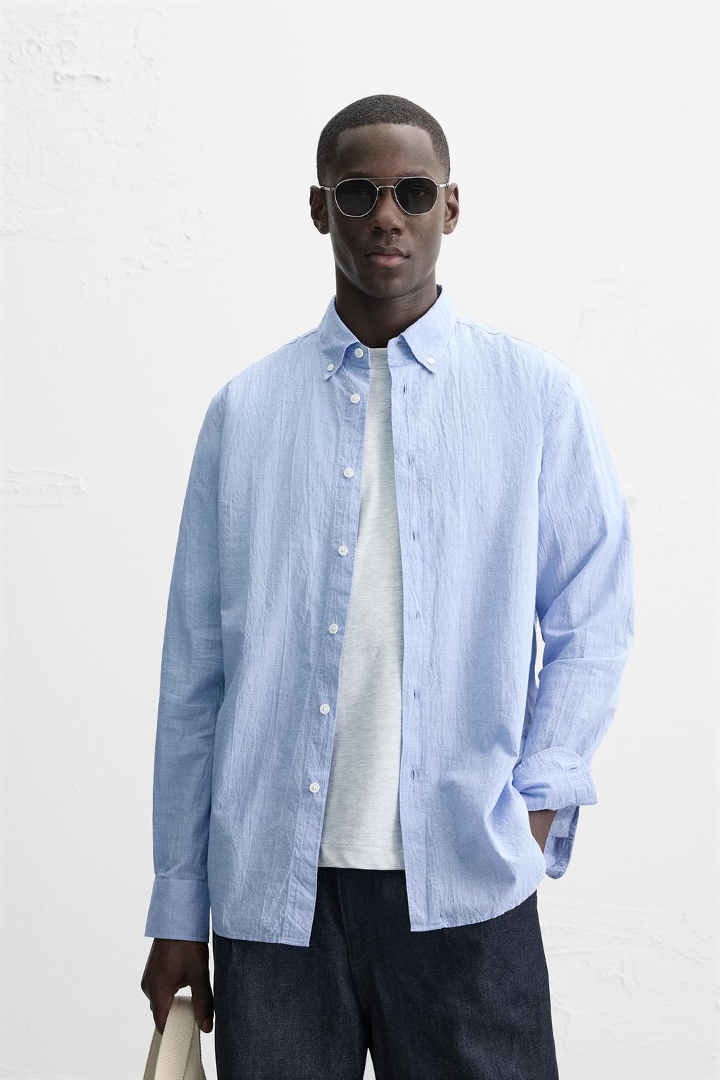 CAMISA REGULAR FIT EFECTO ARRUGADO
