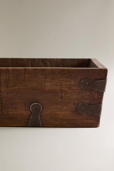RUSTIC WOODEN BOX - Khaki by Zara - Image 3