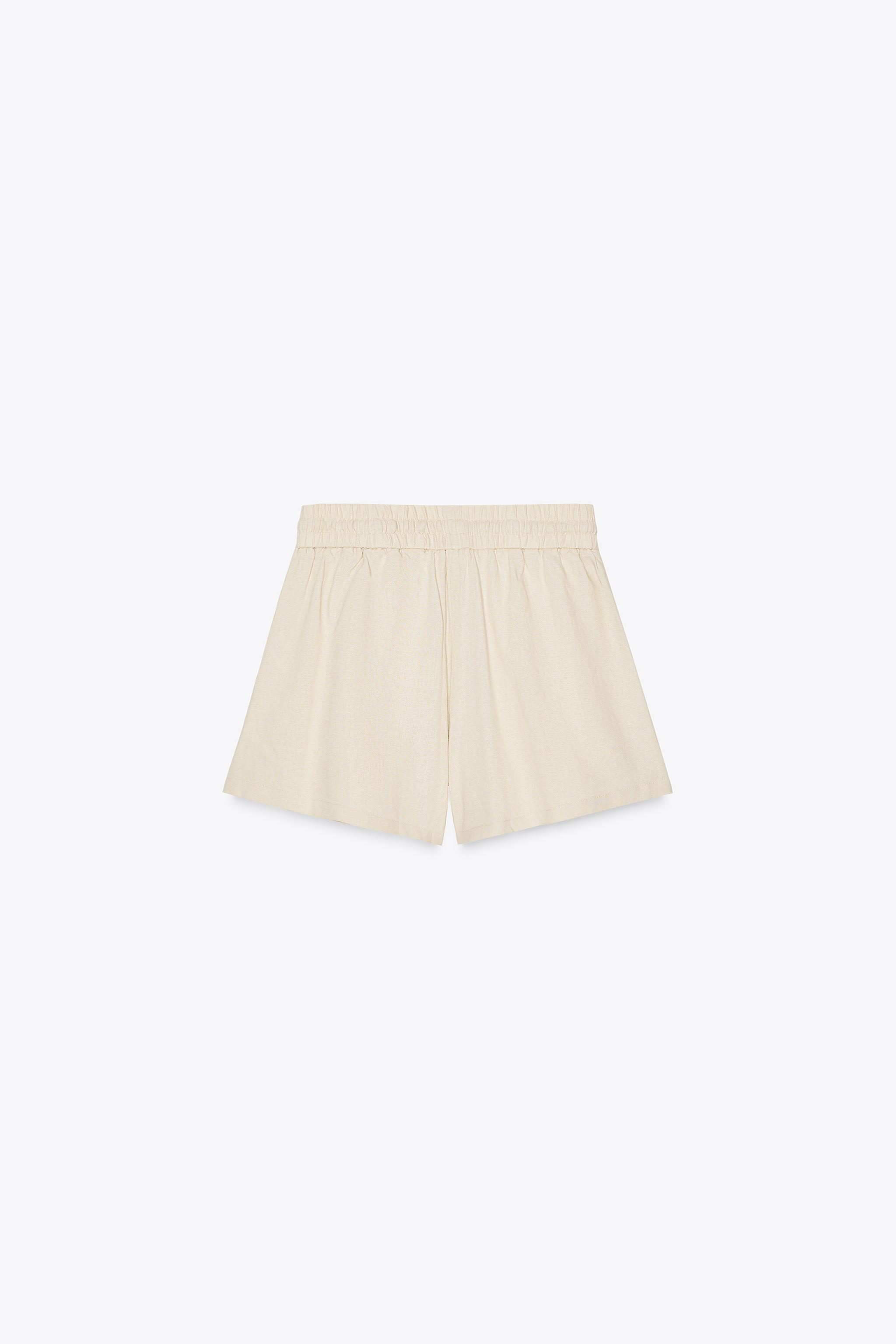 KETEN BOXER BERMUDA - Kum | ZARA Türkiye / Turkey