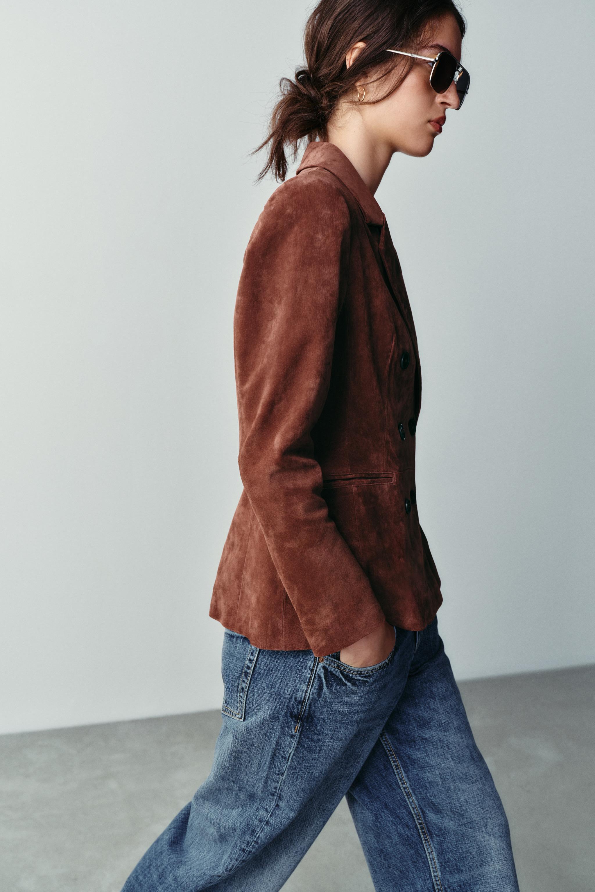 VESTE AJUSTÉE 100 % CUIR