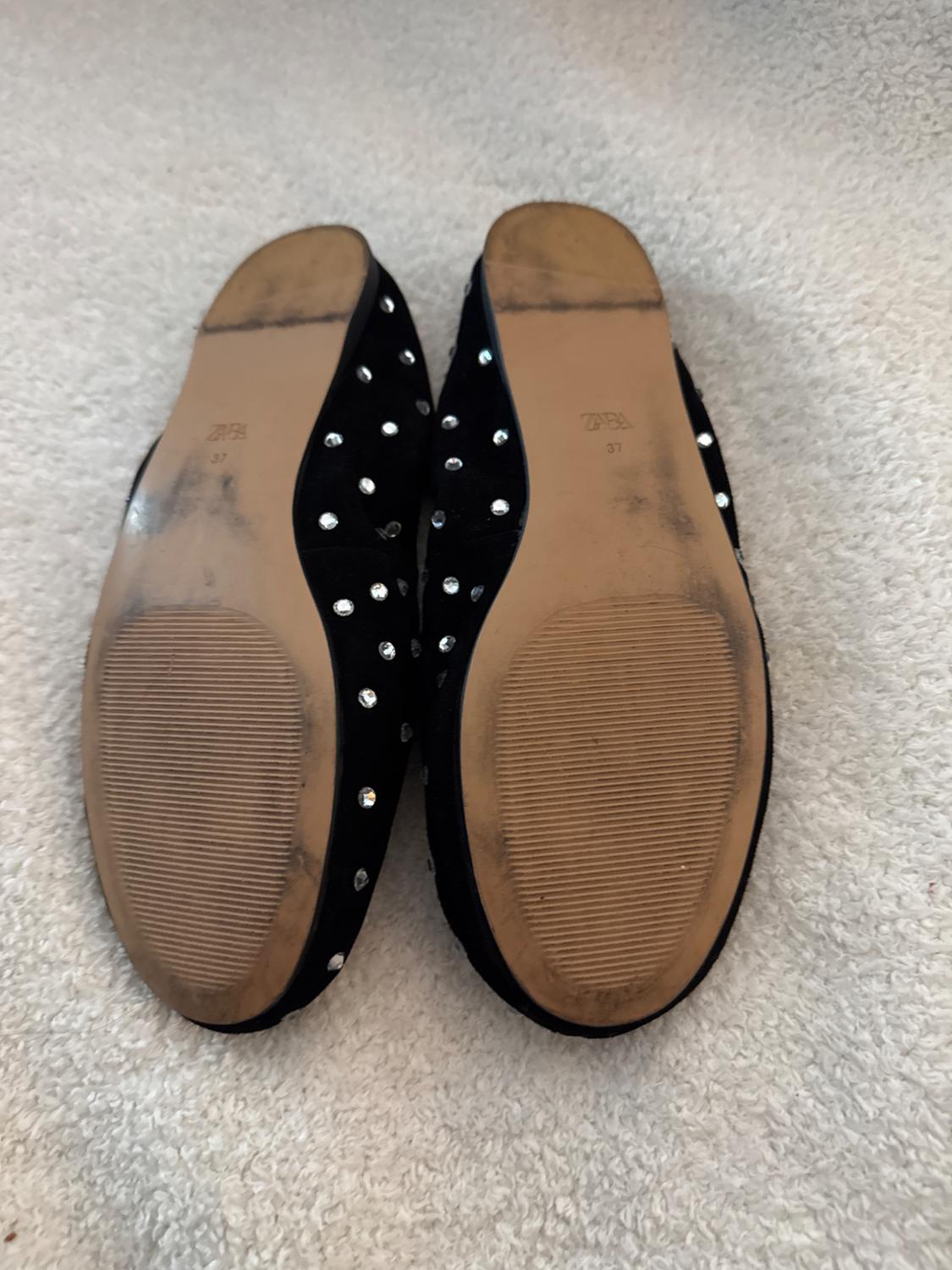 BLACK JEWELED FLATS - Image 2